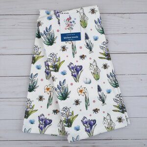 Cedarlane Kitchen Towels Towel Set of 2 Spring Flower Bee Dual Purpose 18x28